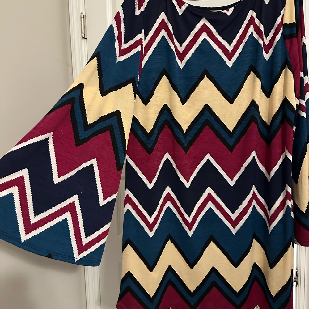 Auditions Multicolor Chevron Dress